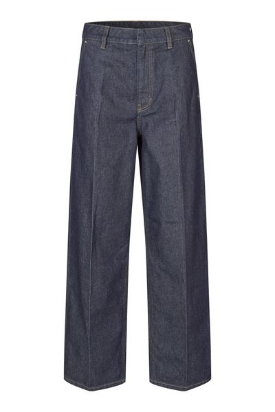 SECOND FEMALE JEANS, COLUMBUS NEW DENIM TROUSERS, DARK BLUE DENIM